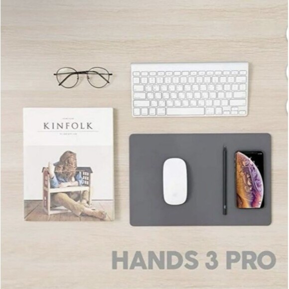 Pout Hand 3 Pro Wireless Charging Mouse Pad Qi-Enabled Fast Charger Desk Mat - Picture 3 of 8